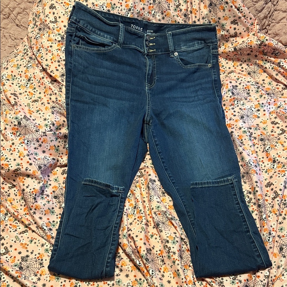 Torrid High Rise Dark Blue Jeans